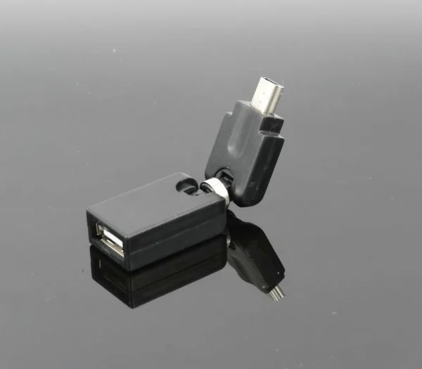 100 шт./лот вращение на 360 градусов USB 2 0 Женский до 5Pin мини Мужской OTG конвертер