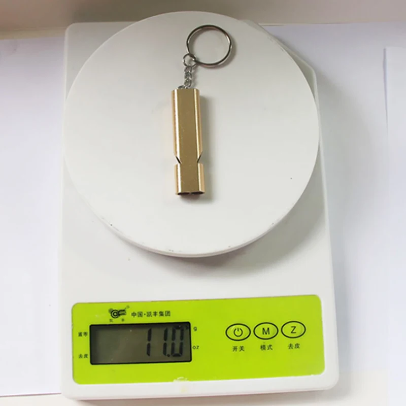 Модный Дизайн Карманный алюминиевый сплав двойная трубка свисток защита