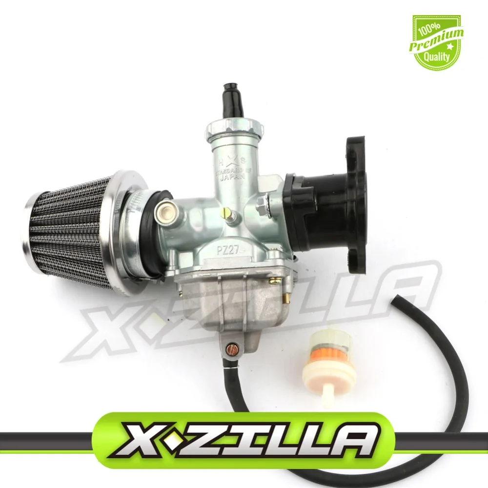 

PZ27 Carburetor Hand Choke 38mm Air Filter 27mm Intake Manifold Pipe Fuel Filter for CG 125cc 150cc 200cc Taotao Roketa Sunl ATV