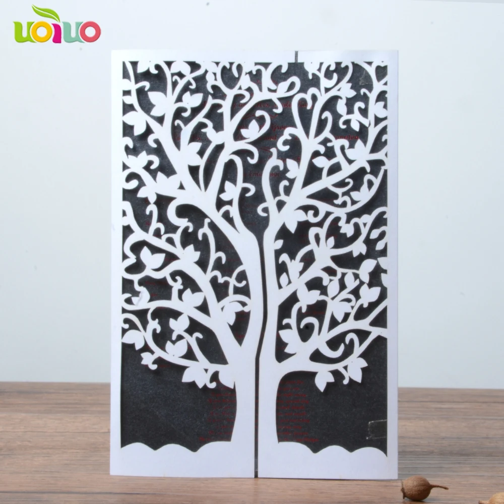 Высокое качество королевский синий высечка свадебные пригласительные открытки