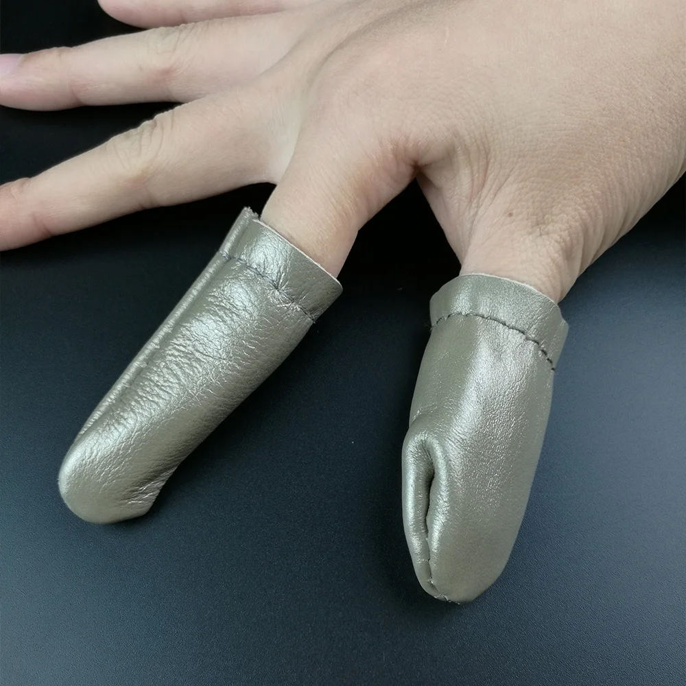 10 пар безопасная натуральная кожа игла для валяния большого пальца