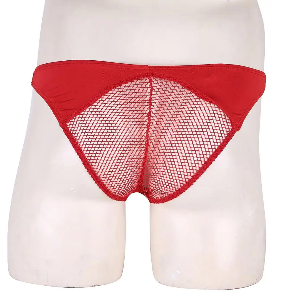 Мужские трусики нижнее белье кружевные трусы сетчатый мешочек и открытые