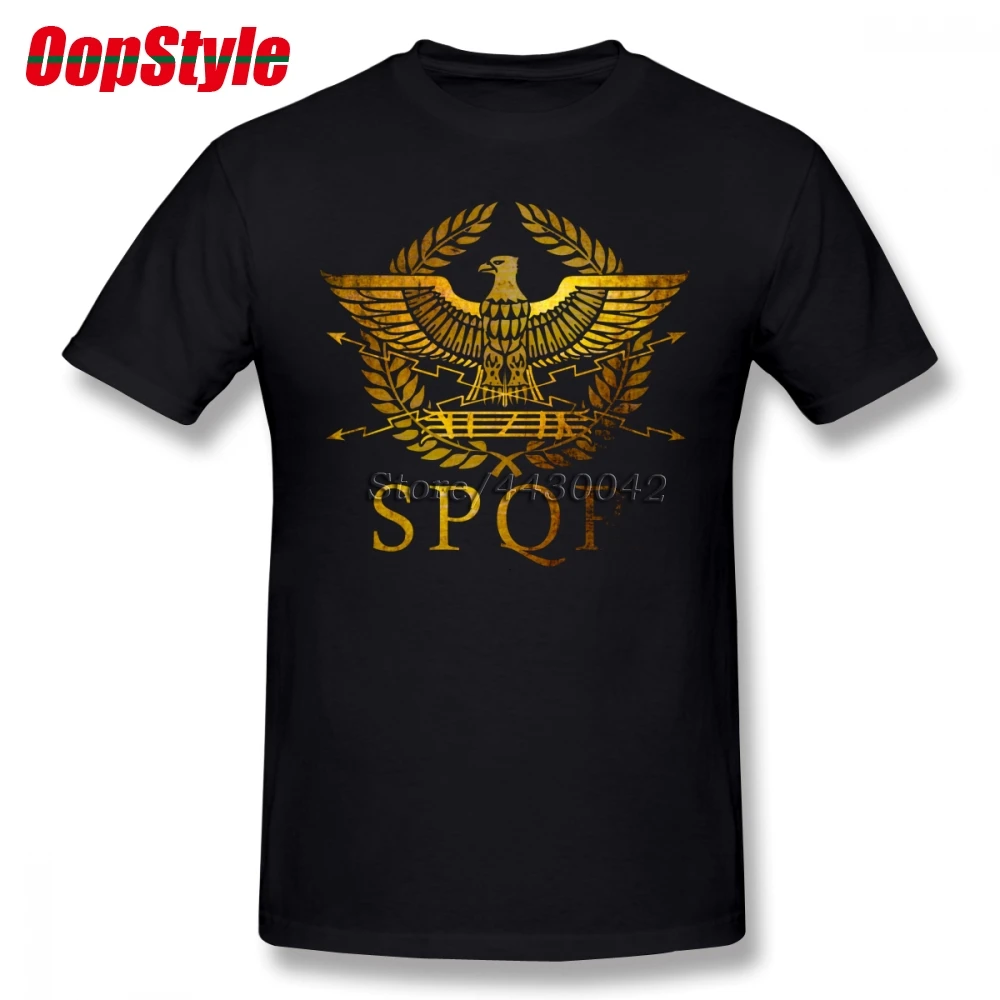 SPQR римская футболка для мужчин плюс размер хлопковая командная 4XL 5XL 6XL Camiseta |