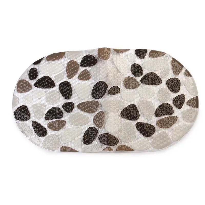 Нескользящий мягкий ПВХ коврик для ванной (коричневый + черный белый) | Дом и сад