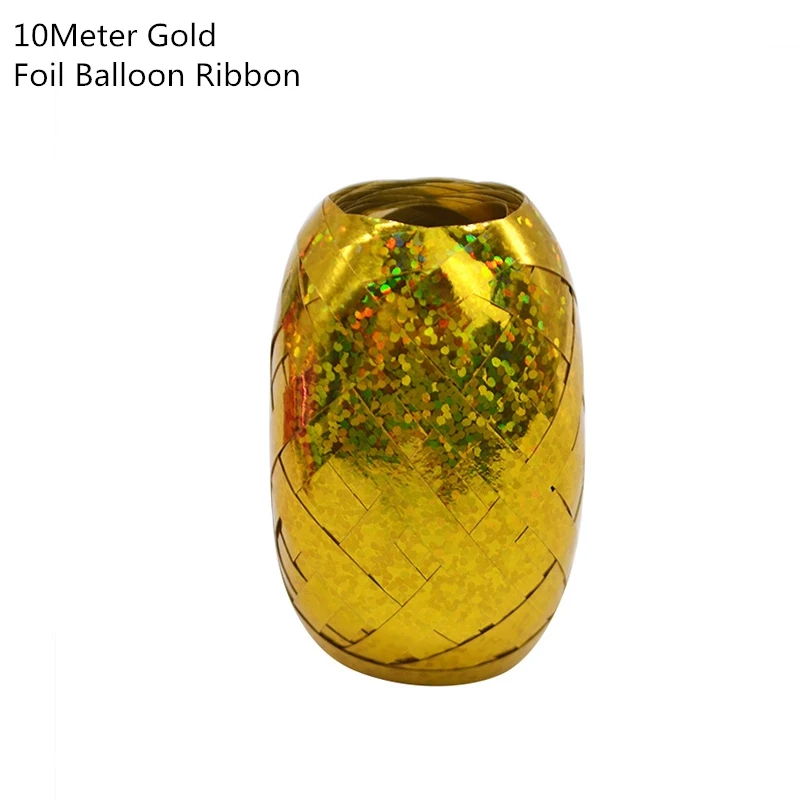 1roll balloon ribbon 10 шт шары с золотыми Конфетти День Рождения украшения Дети взрослый металлический шар воздушный шар Свадебный воздушный шар на день рождения Декор - Цвет: 1roll balloon ribbon