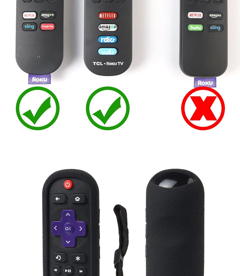 TCL Roku RC280 3600R чехол с пультом дистанционного управления SIKAI силиконовый ударопрочный защитный чехол RoHS протестированный материал для кожи анти-потеря