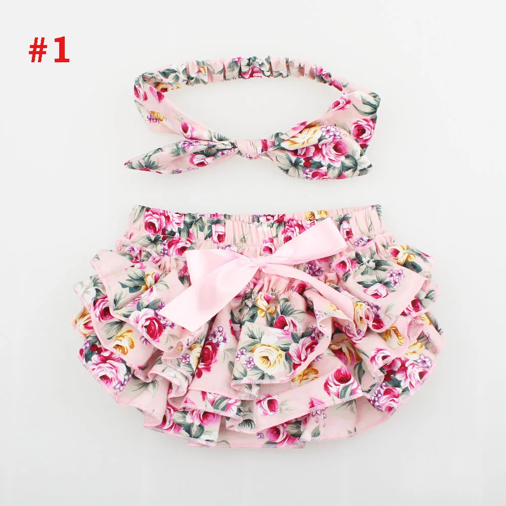 Цветочный детский шарик и повязка на голову винтажный с оборками верхним узлом