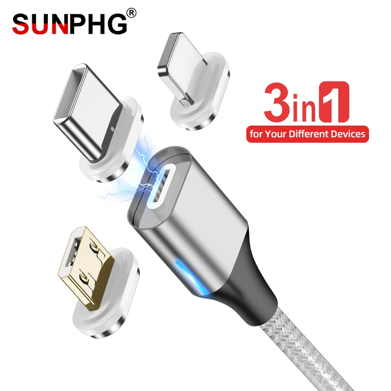 Магнитный зарядный кабель SUNPHG 2 м Micro USB 3A для Sony xperia z3 быстрое зарядное устройство