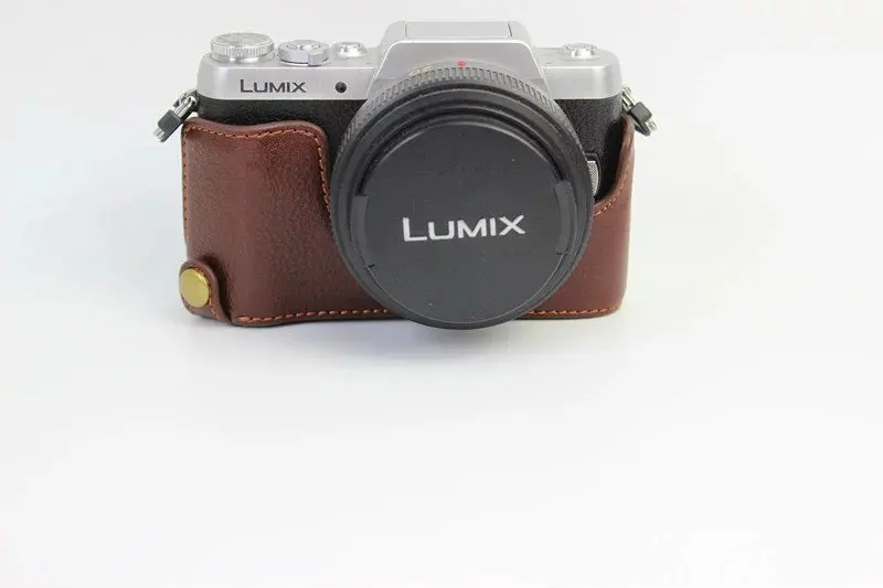 Черный/коричневый/кофе цифровой Камера половина тела Кожаный чехол Чехол для