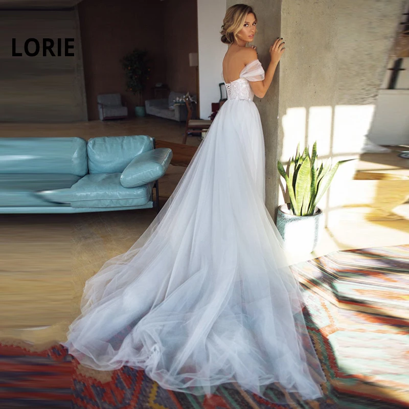 LORIE свадебное платье трапециевидной формы с длинным шлейфом кружевной наряд