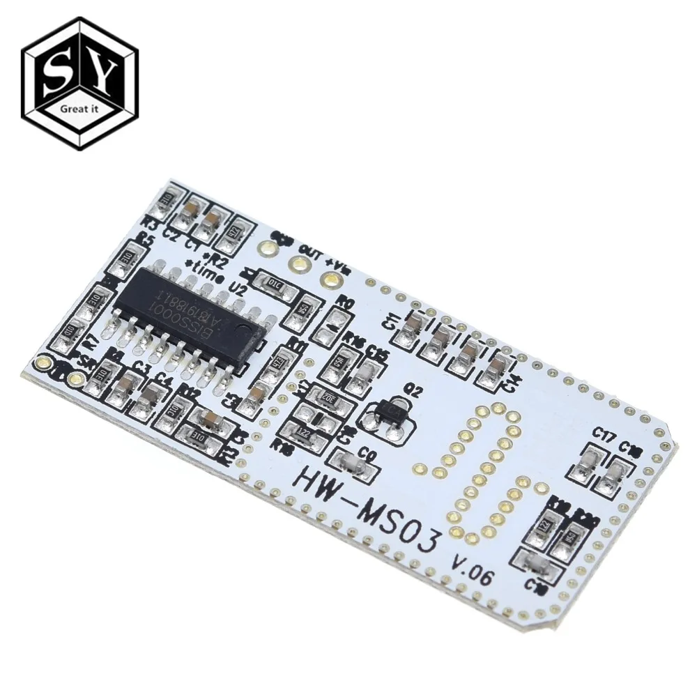 High Performance Motion Sensor Module Radar Motion Sensor HW-MS03 2.4GHz to 5.8GHz Microwave Radar Sensor Module for Arduino