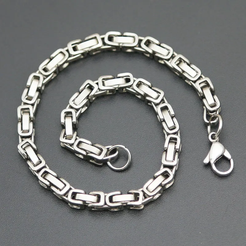 Византийская Коробка звено ожерелье браслет для мужчин женщин цепи из