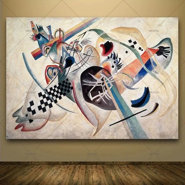Геометрическая живопись Wassily Kandinsky ручной работы художественные картины для