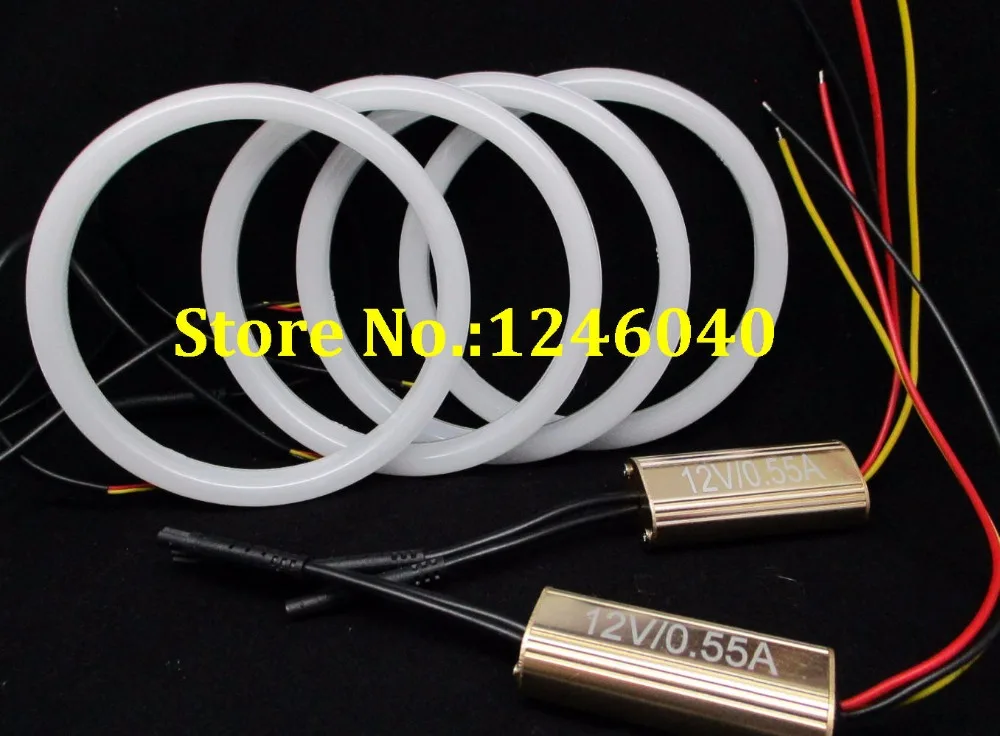 Двухцветный белый и янтарный хлопковый светодиодный кольцевой комплект Angel eyes halo