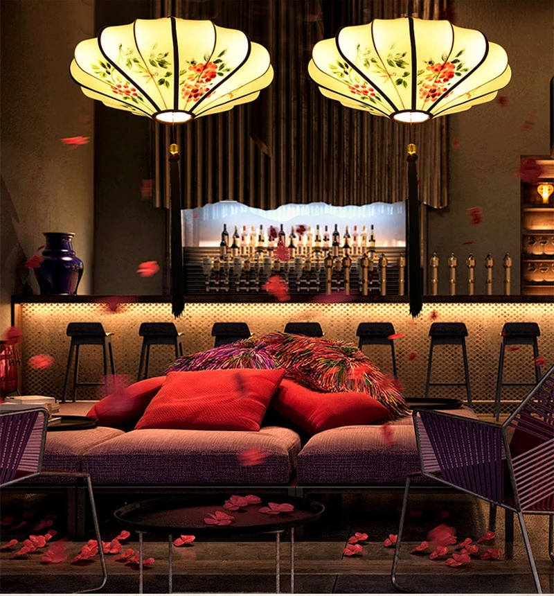 저렴한 레트로 중국 스타일 펜던트 램프 랜턴 펜던트 조명, 의류 펜던트 전등 램프, Led Lustres 파라 살라