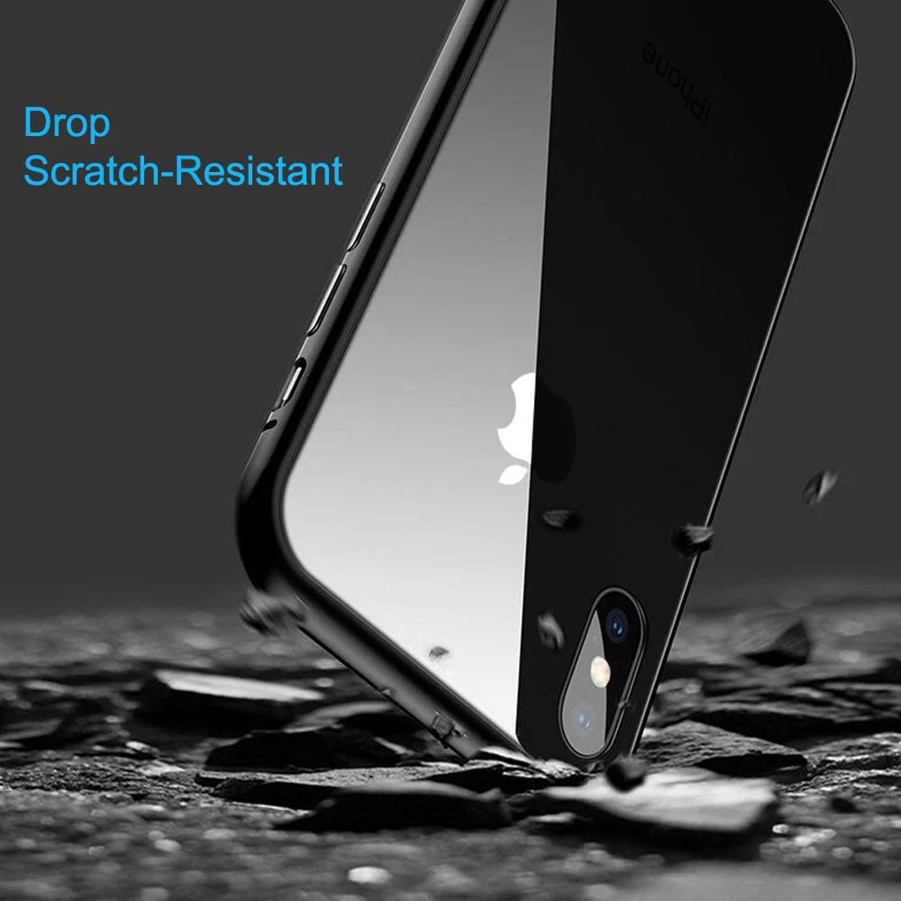 Магнитный чехол CASEIER для iPhone X 8 7 6 6S Plus поглощающие чехлы из закаленного стекла