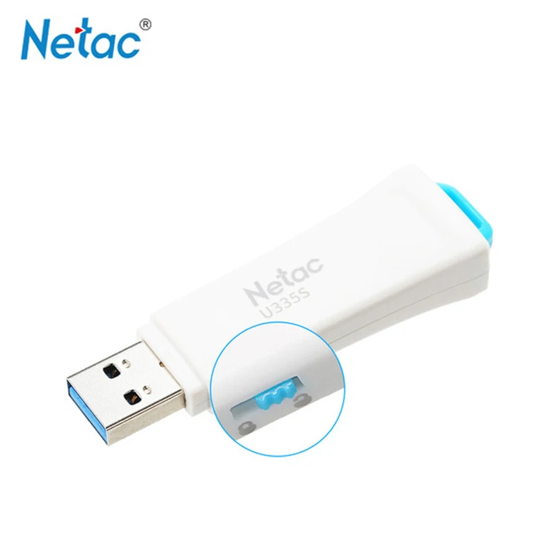 USB флеш накопитель Netac U335S 16 ГБ 32 64 128 USB3.0 защитный переключатель аппаратное