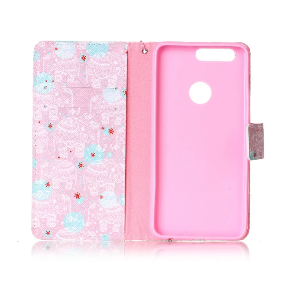 Роскошный кожаный флип чехол с ремешком для Huawei Honor 7 8 4C 5C|case for|honor 4ccute cartoon |