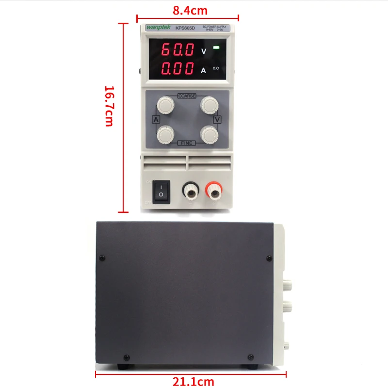 Источник питания постоянного тока переменный, wanptek KPS305D Регулируемый Импульсный регулируемый источник питания цифровой, 0-30 в 0-5 А с аллигатором провода