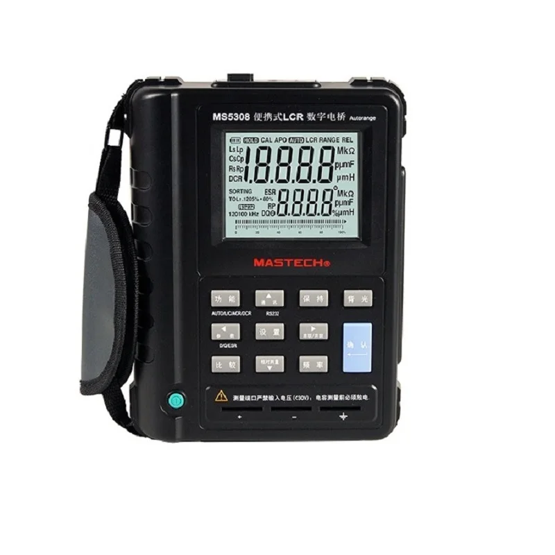 Портативный Профессиональный автоматический цифровой LCR измеритель Mastech MS5308