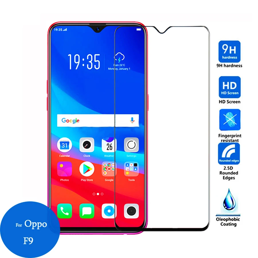 Закаленное стекло для OPPO A3S Защитное стекло для OPPO A5S A5 A9 полное покрытие Защита экрана для OPPO A 3S 5S защитная пленка