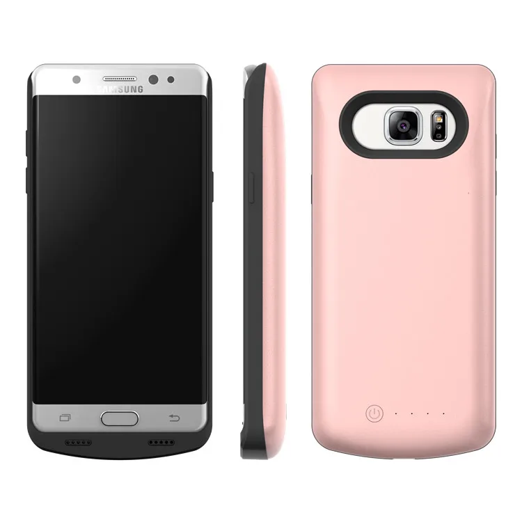 Rose gold 5000 мАч Внешний внешний аккумулятор портативное зарядное устройство зарядный адаптер чехол для samsung Galaxy FE/Note 7 с USB кабелем - Цвет: Rose gold