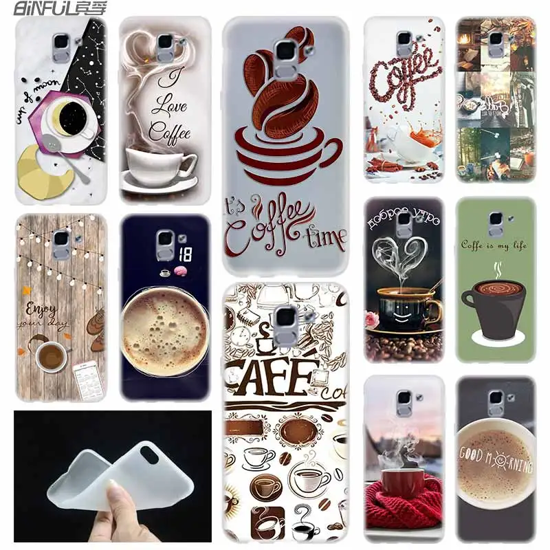 Мягкий чехол из ТПУ для Samsung Galaxy J6 J8 J5 J7 J4 Core Plus 2018 2016 2017 EU Prime Pro Ace OK But First Coffee