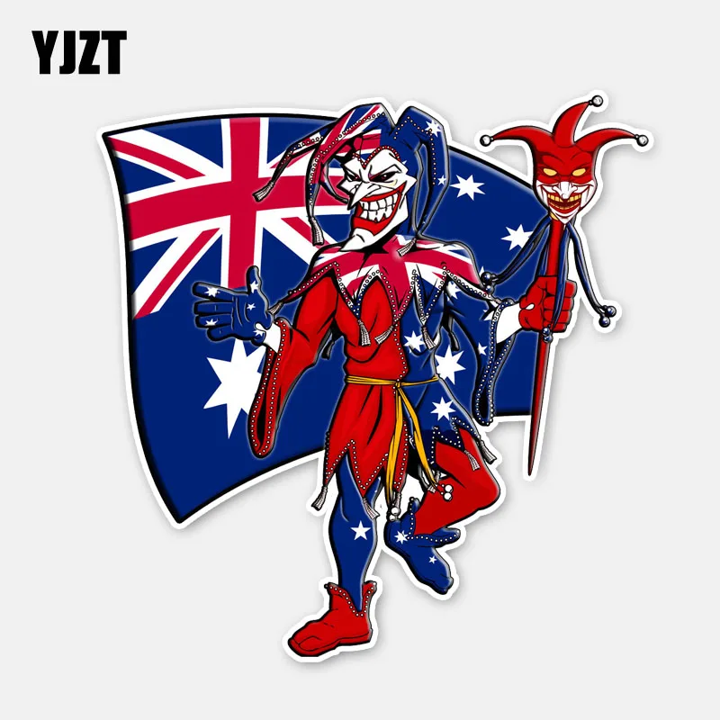 YJZT 12 5 см * автомобильный Стайлинг AUSSIE JOKER с флагом IPAD кузова автомобиля Наклейка
