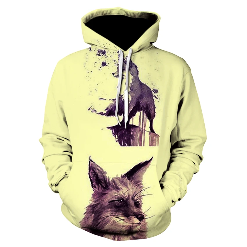 2018 Devin Du autumn new fashion animal jersey 3D printing hoodie women/ men hooded jacket long-sleeved pullover S-5XL | Мужская одежда