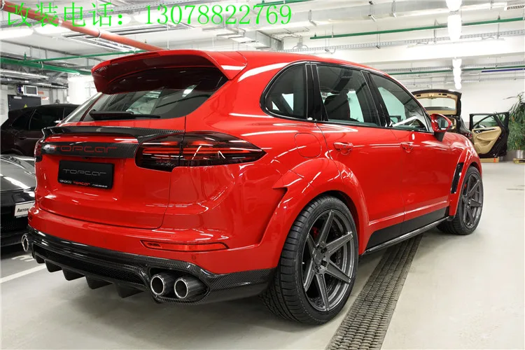 Подходит для Porsche Cayenne 958 15 17 Vantage спойлер из углеродного волокна хвост