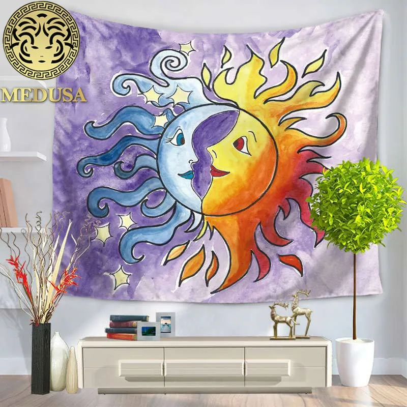 Медуза сын Бог индийские стены гобеленовое пляжное полотенце настенный ковер