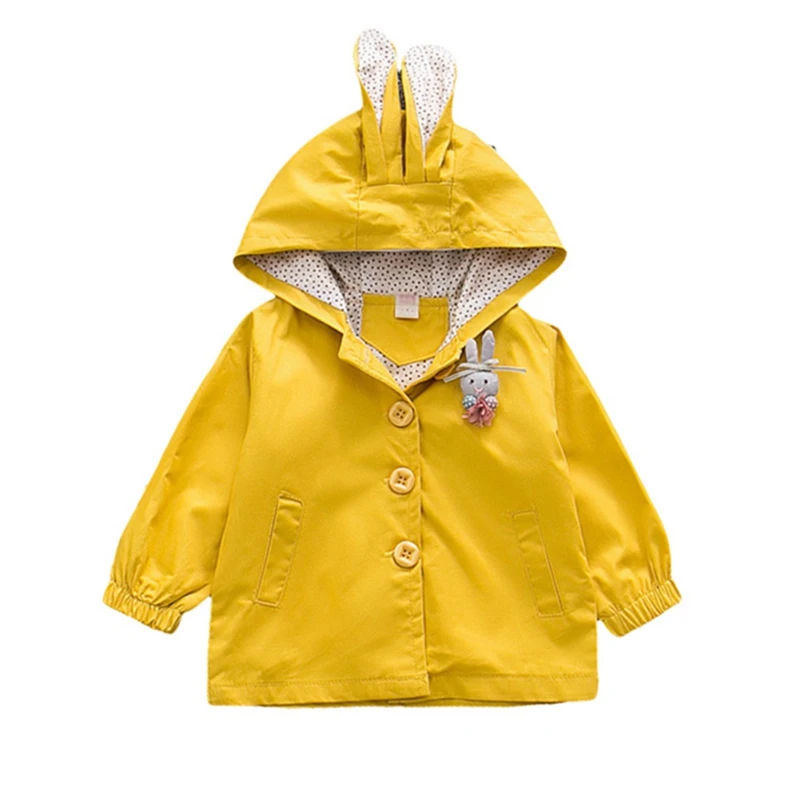 Детское хлопковое пальто с капюшоном в горошек|Куртки и пальто| |