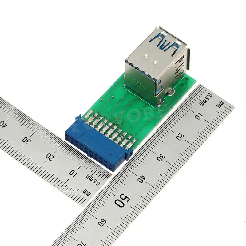 Двухэтажный концентратор USB 3 0 19 штырьков двойной порт A карта конвертера|Платы