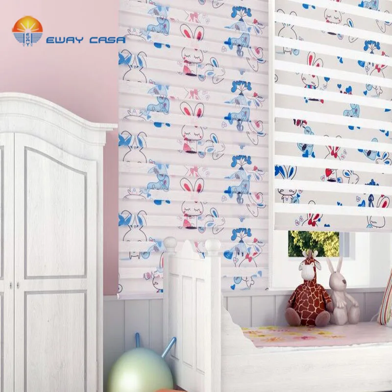 EWAY CASA Custom зелёные шторы рулонные жалюзи горизонтальные Роликовые в полоску Zebra