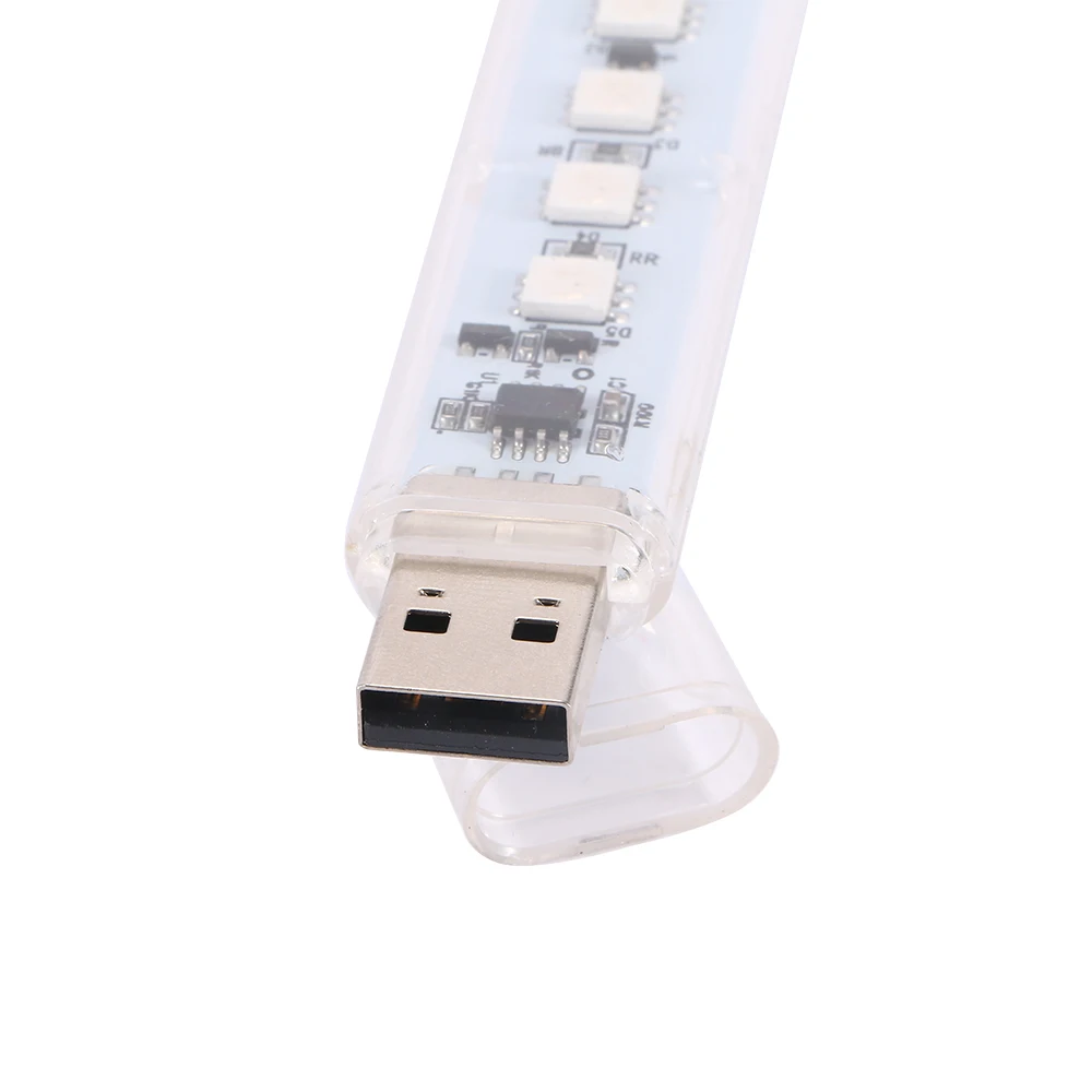 Мини Портативный светодиодный USB-светильник в форме U-диска цветной ночник для ПК