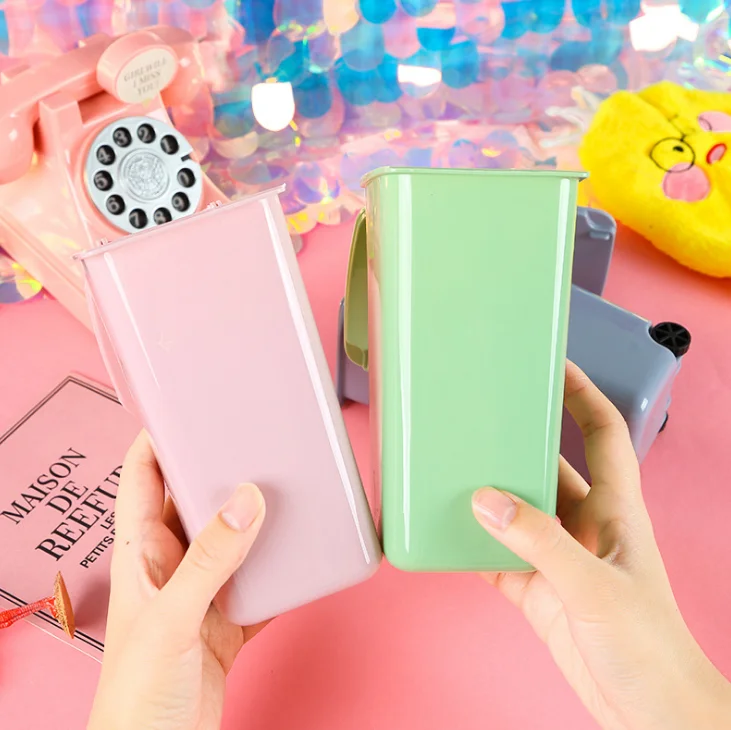 1 шт. мультяшная однотонная мини мусорная корзина держатели для ручек контейнер