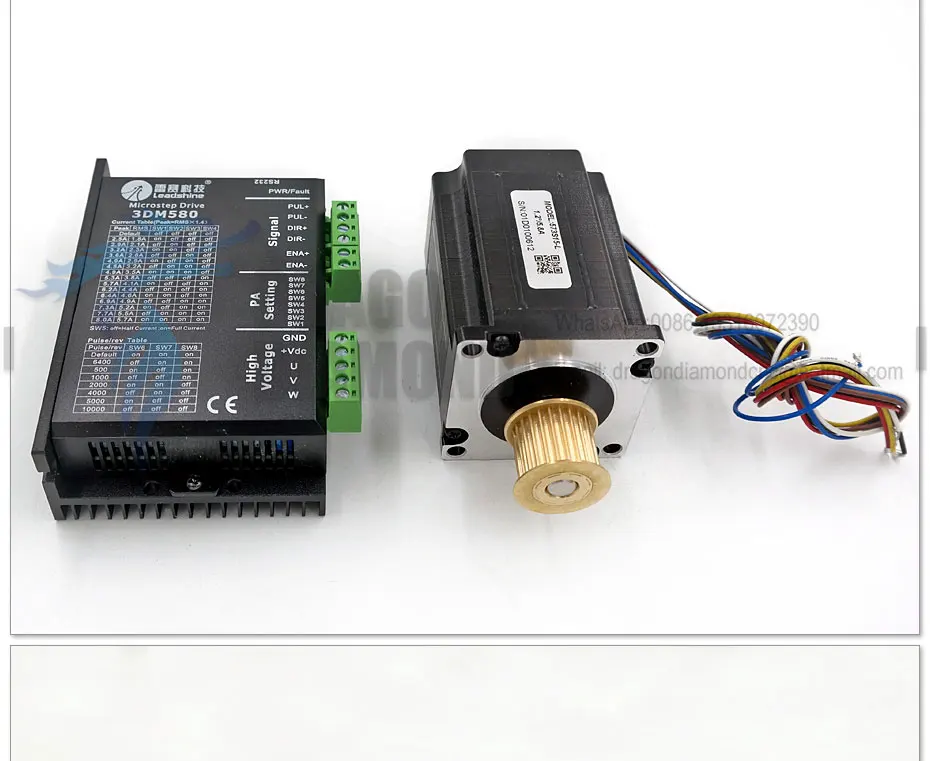 Leadshine cnc лазерный шаговый двигатель 573S15 и шаговый Драйвер 3DM580 для Co2 лазерные режущие гравировальные станки