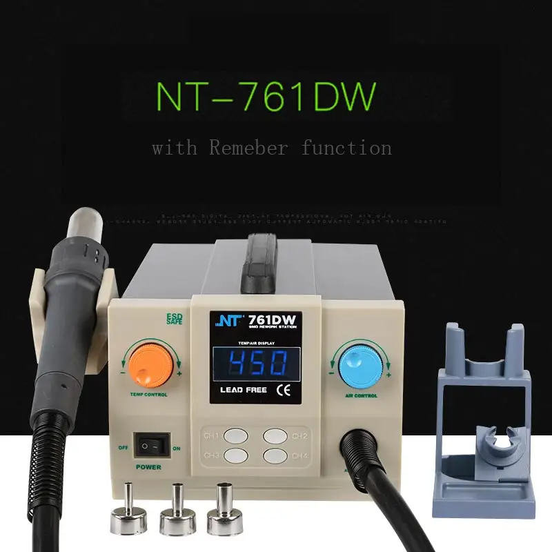 Новинка 761DW 700 Вт быстрая паяльная станция Набор цифровая Термофен 100 450 градусов