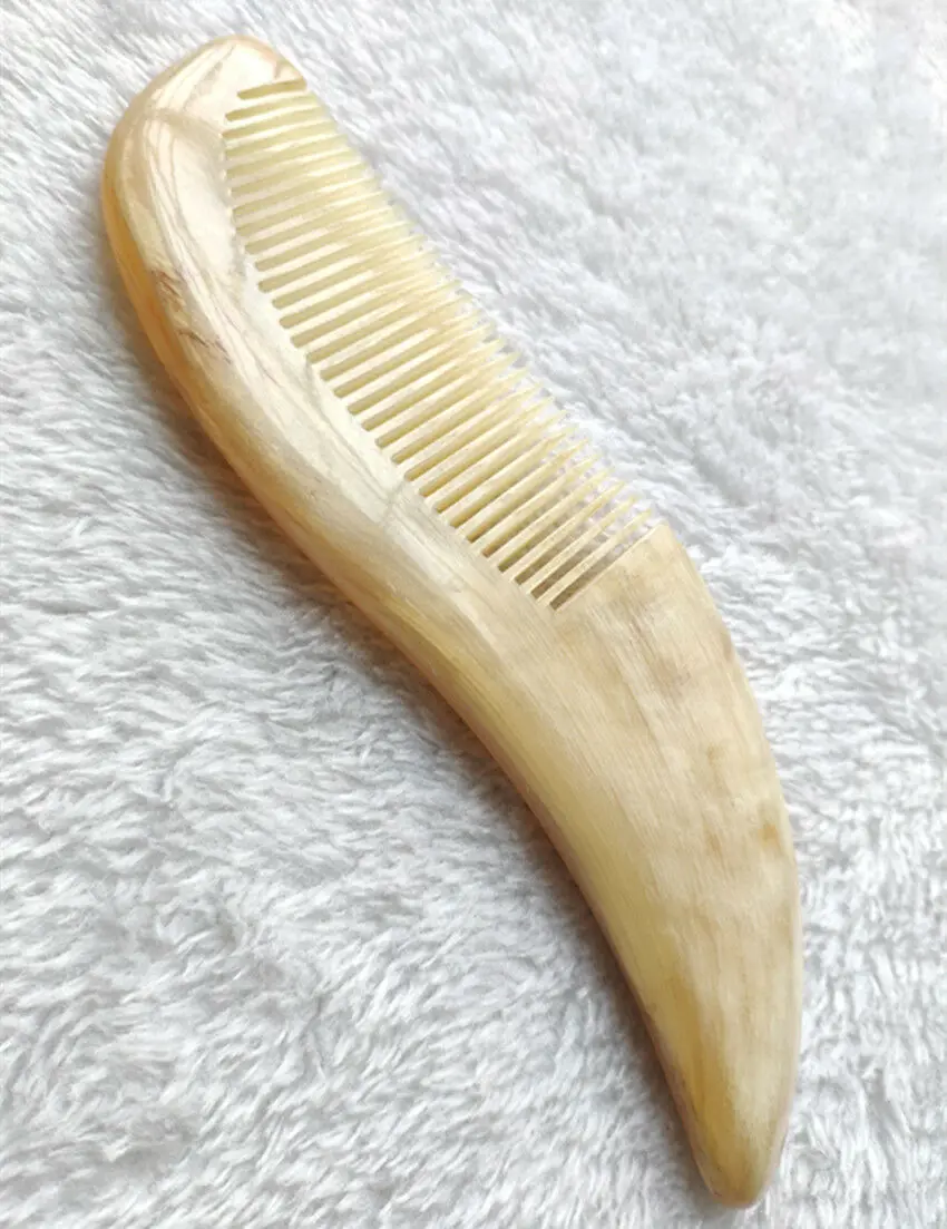 Массажная расческа рыбий хвост из натурального рога 7 3 дюйма Unqiue с мелкими