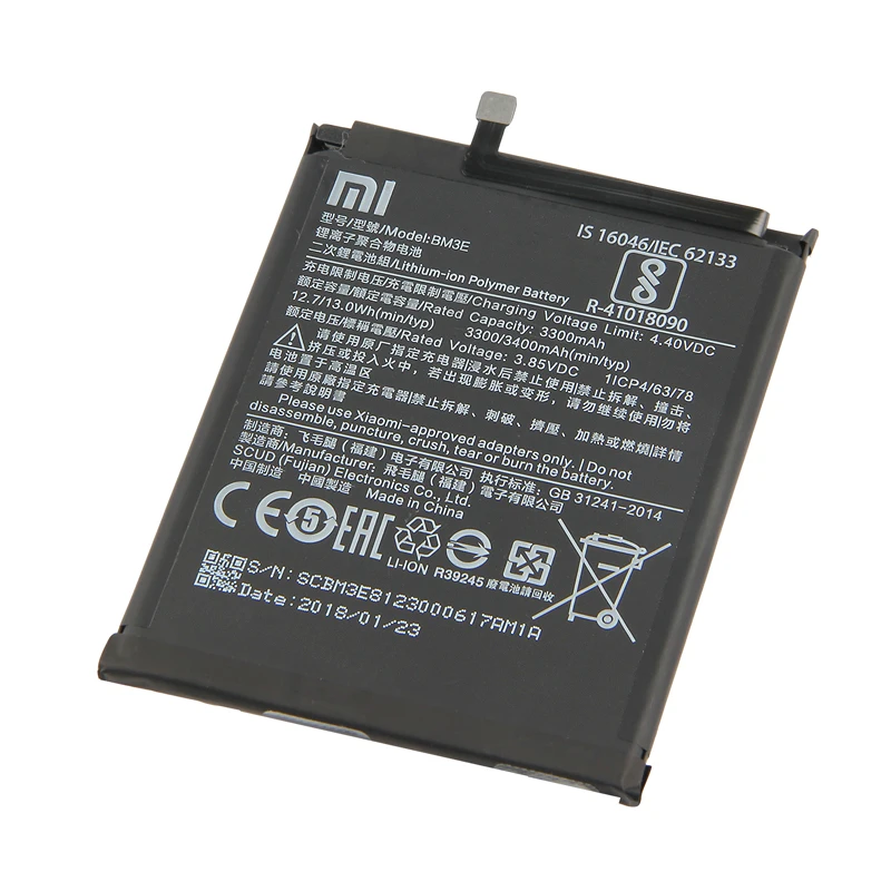 Xiaomi высокой емкости BM3E телефон батарея для Xiaomi 8 MI8 M8 3400mAh