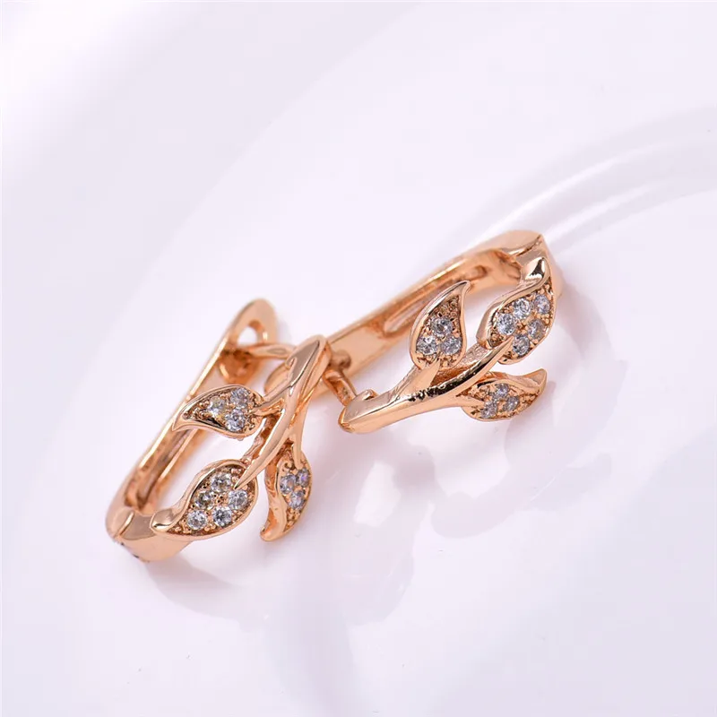 Женские серьги кольца GULICX золотого цвета с кристаллами фианита E256|hoop earrings for