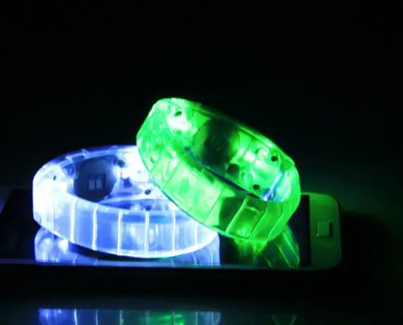 

Flashing LED Light Up Bracelet Sound Voice Activated Glowing Bangle Club KTV Dance Party Concert Event supplies 500pcs/Lot