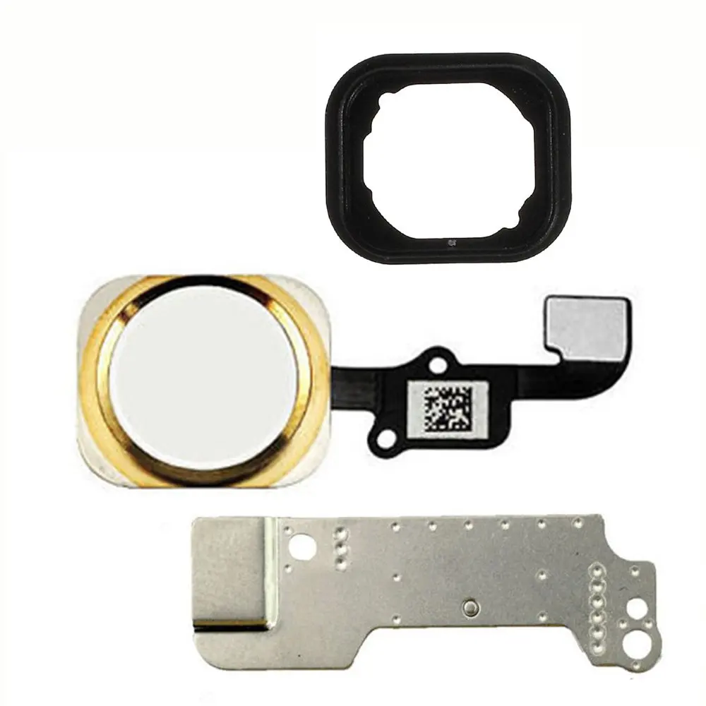 

HOUSTMUST For iPhone 6s 6s Plus Home Button key Flex Cable Assembly with Rubber Gasket + metal bracket Replacement Part