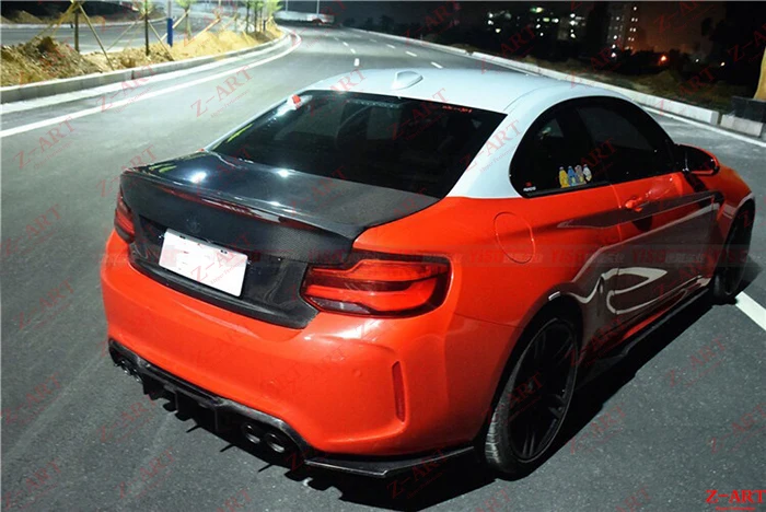 2015 2019 Z ART для BMW M2 углеродное волокно Задняя Крышка багажника OEM задние крышки F87