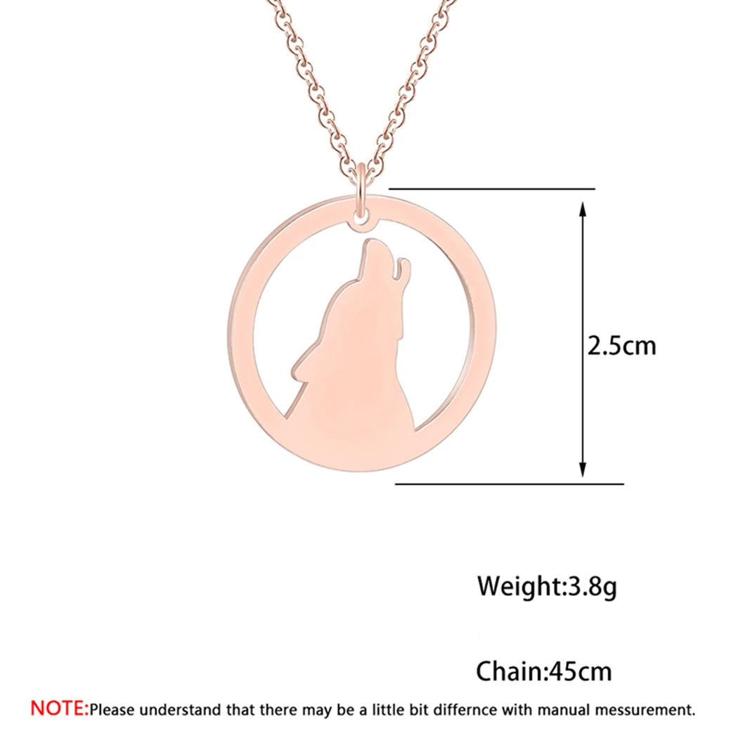 Keinal Мода Howling ожерелье в виде животного подвески волк Карма круглые и s для женщин