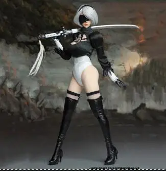 SET019 no body Игровая фигурка 2B 1/6 nier automata фигурка голова лепить комплект одежды w оружие nier 2 девушка фигурка желаний МАСКА ИГРУШКА Коллекционная без тела - Цвет: SET019 no body