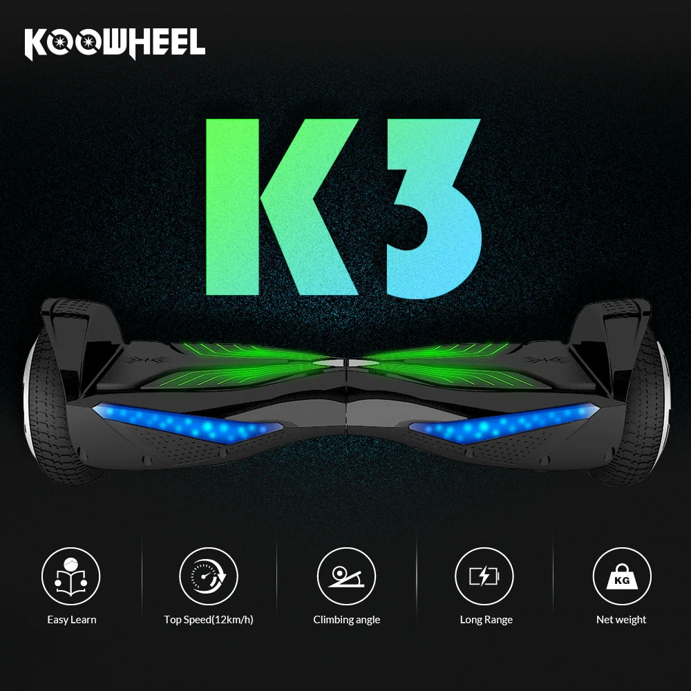 Koowheel K3 6 5 Дюймов Электрический Скутер Ховерборд с Bluetooth самобалансирующийся