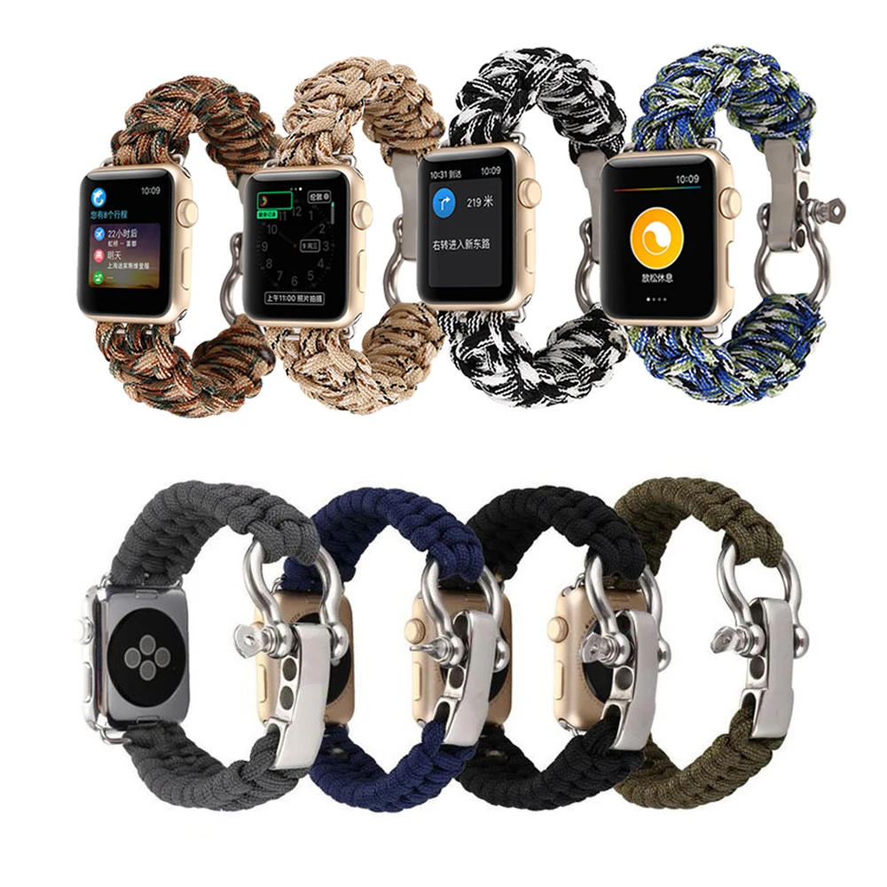 Ремешок нейлоновый для Apple Watch Series 2 3 4 5 38 мм 40 42 44 мм|Ремешки часов| |