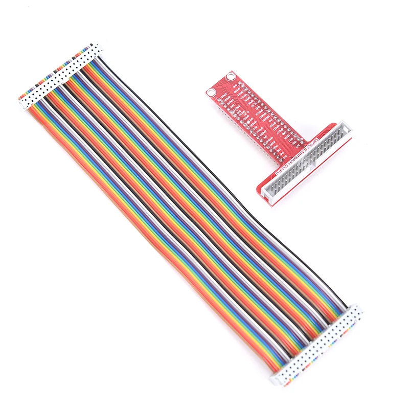 Плата расширения с выключателем T GPIO DIY Kit + 40-контактный кабель для Raspberry Pi 2B 3B B |