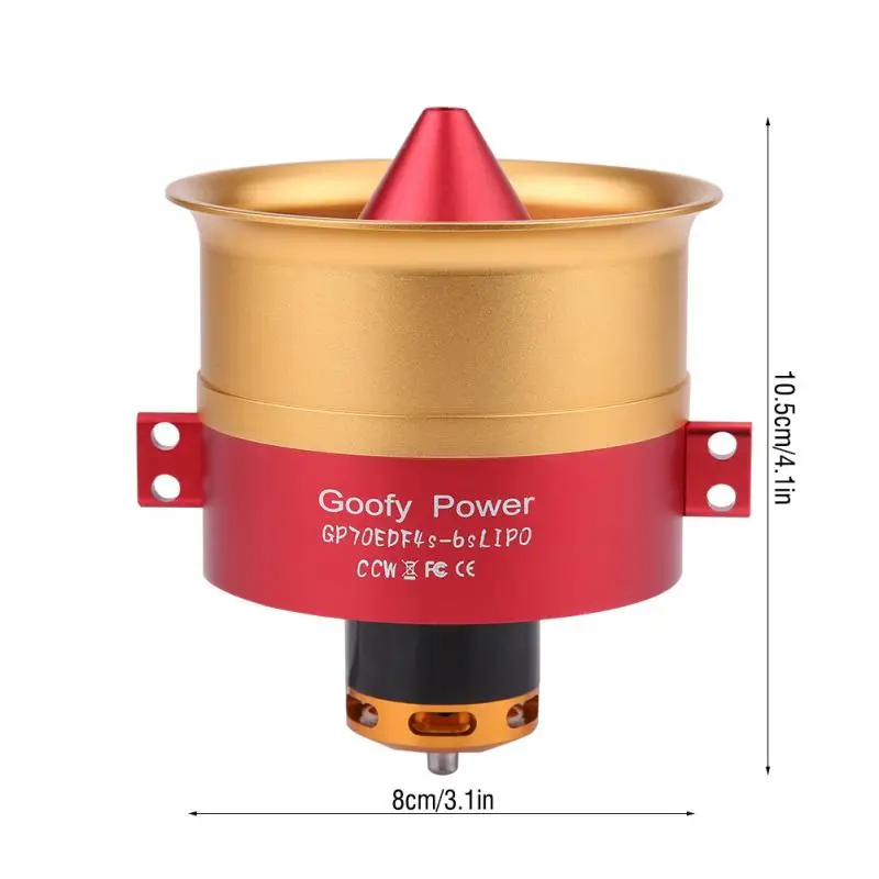 Воздуходув GP70mm 46S 12Blades 70 мм с мотором Outrunner 2150KV для RC EDF Jet Aircraft Motor|Детали и